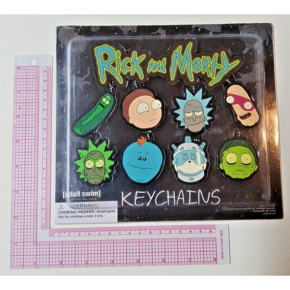 Vintage Vending Display Board Rick And Morty Keychains 0296